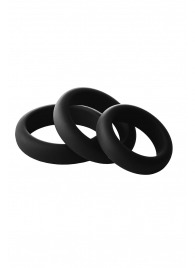Набор из 3 черных эрекционных колец Smooth Silicone Cockring Pack - Dream Toys - в Воронеже купить с доставкой
