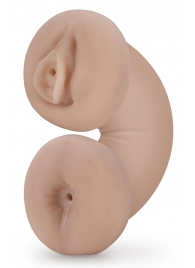 Телесный люминесцентный двусторонний мастурбатор Tasha - Blush Novelties - в Воронеже купить с доставкой