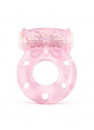 Розовое эрекционное виброкольцо с бабочкой - 1137 - в Воронеже купить с доставкой
