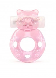 Розовое эрекционное виброкольцо в форме мишки - 1137 - в Воронеже купить с доставкой