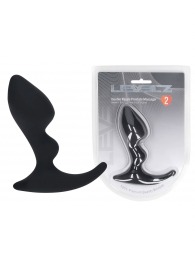 Черная анальная пробка для массажа простаты Double Ripple Silicone Prostate Massager - Shots Media BV - в Воронеже купить с доставкой
