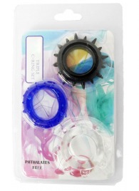 Набор из 3 эрекционных колец разного цвета и рельефа - Boys of Toys - в Воронеже купить с доставкой