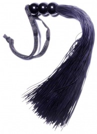 Черная силиконовая плетка - 25,4 см. - Boys of Toys - купить с доставкой в Воронеже