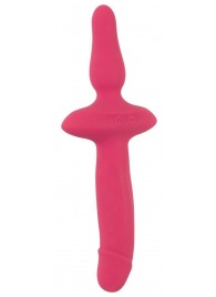 Розовый двусторонний вибратор 2in1 Vibrator   Butt Plug - Orion