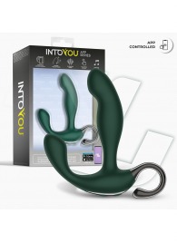 Зеленый вибромассажёр простаты Greeny - 12,8 см. - Intoyou - в Воронеже купить с доставкой