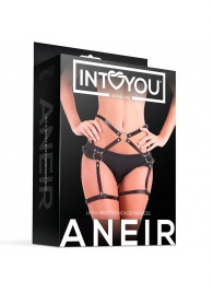 Черные стрепы на бёдра Aneir - Intoyou - купить с доставкой в Воронеже