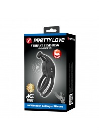 Черное перезаряжаемое виброкольцо Goodwin - Baile - в Воронеже купить с доставкой