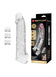 Прозрачный фаллоудлинитель с подхватом мошонки Silas - 26 см. - Baile - в Воронеже купить с доставкой