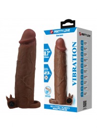 Коричневая насадка на пенис Xerxes - 22 см. - Baile - в Воронеже купить с доставкой