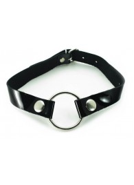 Кляп с кольцом и лаковым ремешком - БДСМ Арсенал - купить с доставкой в Воронеже