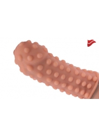 Насадка на фаллос с бугорками по поверхности - 14,7 см. - KOKOS - в Воронеже купить с доставкой