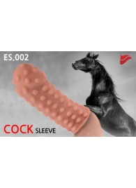 Насадка на фаллос с бугорками по поверхности - 14,7 см. - KOKOS - в Воронеже купить с доставкой