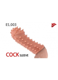 Насадка на фаллос с шипами и бугорками - 14,7 см. - KOKOS - в Воронеже купить с доставкой