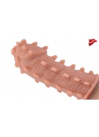 Насадка на фаллос с шипами и продолговатыми бугорками - 14,7 см. - KOKOS - в Воронеже купить с доставкой