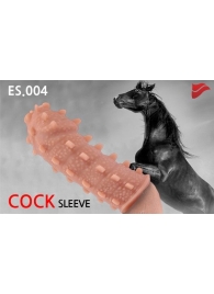 Насадка на фаллос с шипами и продолговатыми бугорками - 14,7 см. - KOKOS - в Воронеже купить с доставкой