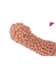 Насадка на фаллос с пузыриками по всей поверхности - 14,7 см. - KOKOS - в Воронеже купить с доставкой