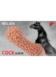 Насадка на фаллос с пузыриками по всей поверхности - 14,7 см. - KOKOS - в Воронеже купить с доставкой