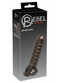 Насадка на пенис Rebel smoke с рёбрышками и отверстием под мошонку - Orion - в Воронеже купить с доставкой