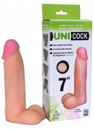 Фаллическая насадка Харнесс UNICOCK 7  - 19 см. - LOVETOY (А-Полимер) - купить с доставкой в Воронеже