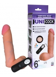 Фаллическая насадка Харнесс UNICOCK 6  с вибрацией - 18 см. - LOVETOY (А-Полимер) - купить с доставкой в Воронеже