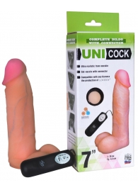 Фаллическая насадка Харнесс UNICOCK 7  с вибрацией - 19 см. - LOVETOY (А-Полимер) - купить с доставкой в Воронеже