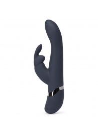Тёмно-синий вибратор Oh My USB Rechargeable Rabbit Vibrator - 25,4 см. - Fifty Shades of Grey
