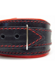 Ошейник с красным подкладом - БДСМ Арсенал - купить с доставкой в Воронеже