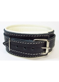 Ошейник со светлым подкладом - БДСМ Арсенал - купить с доставкой в Воронеже