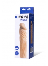 Насадка с ярко выраженной головкой и рельефным стволом - 19 см. - A-toys - в Воронеже купить с доставкой