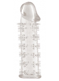 Гелевая прозрачная насадка с шипами - 12 см. - Toyfa Basic - в Воронеже купить с доставкой