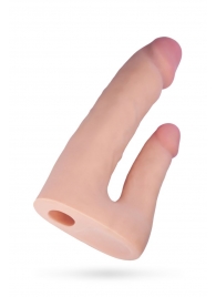 Поясной страпон с насадкой для двойного проникновения - 16 см. - ToyFa - купить с доставкой в Воронеже