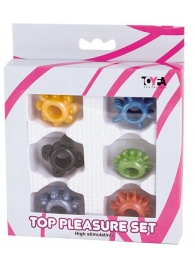 Набор из 6 разноцветных эрекционных колец - Toyfa Basic - в Воронеже купить с доставкой