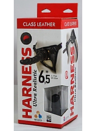 Насадка-фаллоимитатор на кожаных трусиках Harness Ultra Realistic 6,5  - 18,5 см. - LOVETOY (А-Полимер) - купить с доставкой в Воронеже