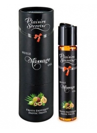 Массажное масло с ароматом экзотических фруктов Huile de Massage Gourmande Fruits Exotiques - 59 мл. - Plaisir Secret - купить с доставкой в Воронеже