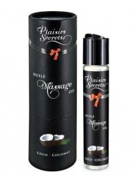 Массажное масло с ароматом кокоса Huile de Massage Gourmande Coco - 59 мл. - Plaisir Secret - купить с доставкой в Воронеже