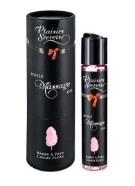 Массажное масло с ароматом сладкой ваты Huile de Massage Gourmande Barbe à Papa - 59 мл. - Plaisir Secret - купить с доставкой в Воронеже