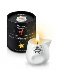 Массажная свеча с ароматом ванили Bougie Massage Gourmande Vanille - 80 мл. - Plaisir Secret - купить с доставкой в Воронеже