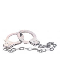 Наручники из металла с длинной цепочкой CHROME HANDCUFFS METAL HANDCUFFS W. KEY - NMC - купить с доставкой в Воронеже