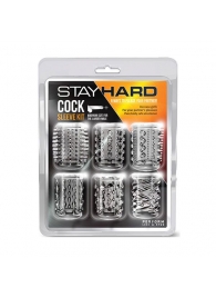 Набор из 6 прозрачных насадок на пенис с различным рельефом - Blush Novelties - в Воронеже купить с доставкой