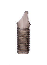 Дымчатая насадка с рёбрышками и подхватом мошонки ToyFa XLover - 12,5 см. - ToyFa - в Воронеже купить с доставкой