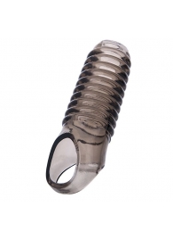 Дымчатая насадка с рёбрышками и подхватом мошонки ToyFa XLover - 12,5 см. - ToyFa - в Воронеже купить с доставкой