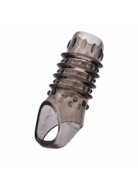 Открытая дымчатая насадка с точками и рёбрами ToyFa XLover - 11,5 см. - ToyFa - в Воронеже купить с доставкой