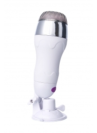 Мастурбатор-вагина в белой колбе с присоской и функцией нагрева - A-toys - в Воронеже купить с доставкой