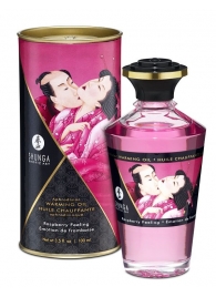 Массажное интимное масло с ароматом малины - 100 мл. - Shunga - купить с доставкой в Воронеже