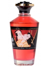 Массажное интимное масло с ароматом клубничного вина - 100 мл. - Shunga - купить с доставкой в Воронеже