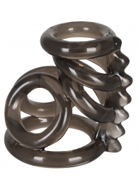 Дымчатая насадка на пенис и мошонку с гребнем Penis Hodenring - Orion - в Воронеже купить с доставкой