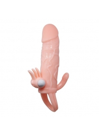 Удлиняющая насадка с вибрацией и маленьким отростком для массажа преданусной зоны - Baile - в Воронеже купить с доставкой