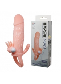 Удлиняющая насадка с вибрацией и маленьким отростком для массажа преданусной зоны - Baile - в Воронеже купить с доставкой