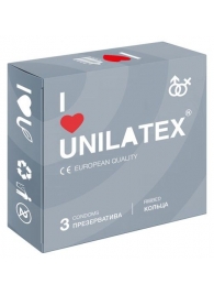 Презервативы с рёбрами Unilatex Ribbed - 3 шт. - Unilatex - купить с доставкой в Воронеже