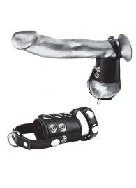 Кольцо на член и мошонку Cock Ring With 2  Ball Stretcher And Optional Weight Ring - BlueLine - в Воронеже купить с доставкой